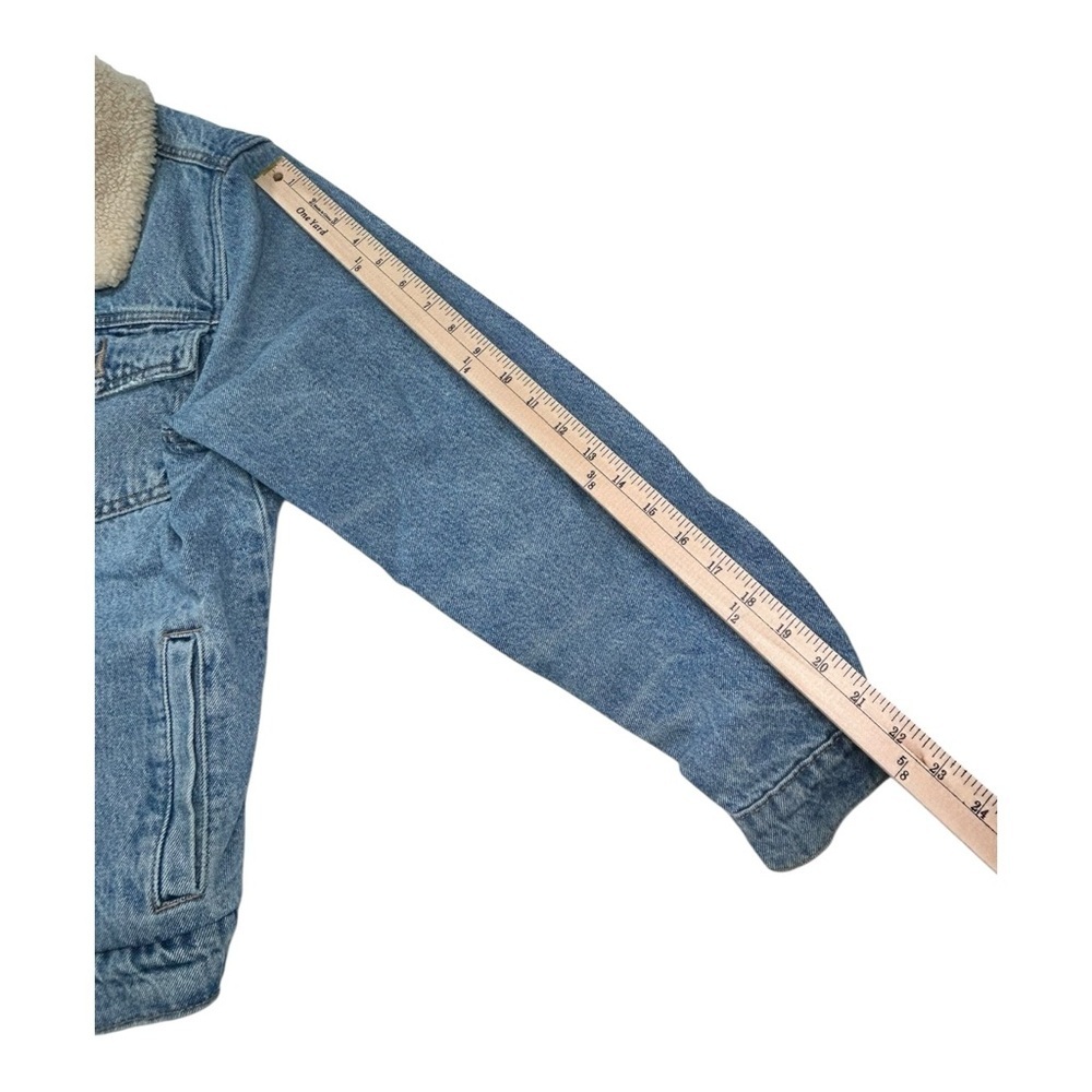 BP. Denim Oversized Trucker Jacket with Faux Shearling Collar Size XS (Women’s) - Picture 4 of 11